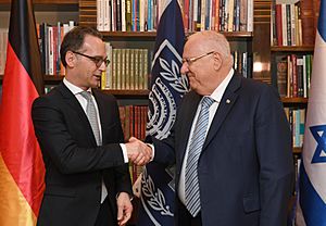Reuven Rivlin at a meeting with Heiko Maas, March 2018 (6381)