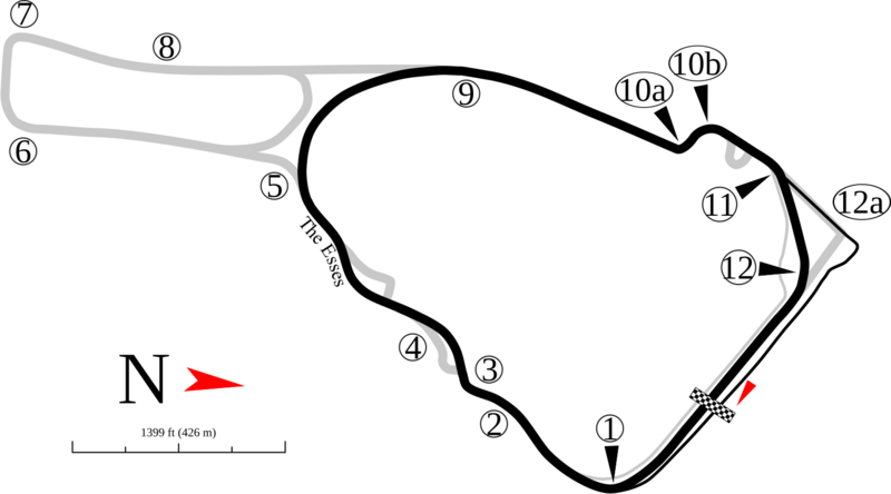 Road Atlanta club circuit map