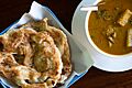 Roti with beef curry