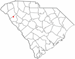 Location of Antreville, South Carolina