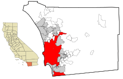 Location within San Diego County