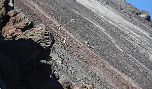 Scramblers up Mt. Ngauruhoe