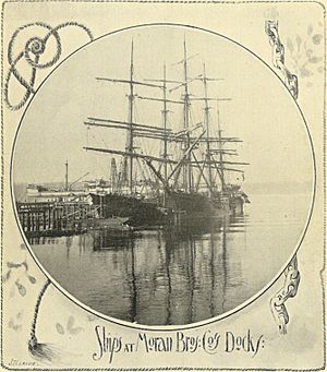 Ships at Moran Bros. Co's Docks - 1900