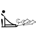Sled dog racing pictogram
