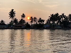 Sun rise view Alleppey backwaters , Kerala 06