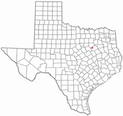 Location of Blooming Grove, Texas