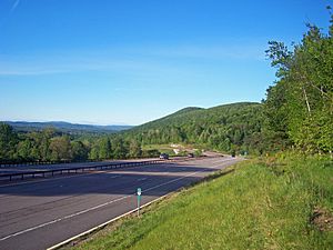 Taconic State Parkway view at Miller Hill Road exit, East Fishkill, NY