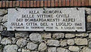 Taormina war memorial plaque 26-1-2018