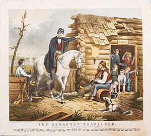 The Arkansas Traveller. Designed by one of the natives and dedicated to Col. S. C. Faulkner, 1859