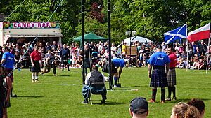 The Carmunnock Highland Games, weight over the bar, City of Glasgow