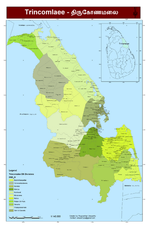 Administrative units of Trincomalee District in 2006