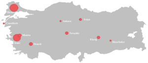 Turkish wine regions map