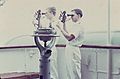 Two ship's officers 'shoot' in one morning with the sextant, the sun altitude