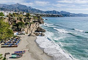 View from Balcón de Europa in Nerja 2014