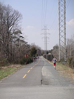 W&OD Trail - After the Intersection @ Belmont Ridge Rd in Ashburn, VA going West