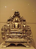 WLA lacma Jain Altarpiece with Parshvanatha Mahavira and Neminatha