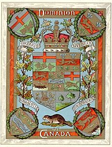 1905 Canadian coat of arms postcard