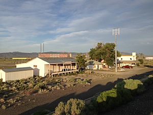 2014-06-10 19 15 22 Buildings in Oasis, Nevada viewed from Interstate 80 and Alternate U.S. Route 93.JPG
