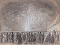 A firework display - Ebenezer Landells - possibly 1855