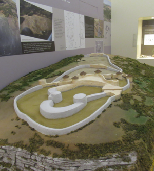 Architectural model of the Castro do Zambujal, Portugal