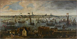 Bonaventura Peeters (I) - View of the Pier of Antwerp from the Vlaams Hoofd