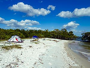 Camping site at Camp LuLu Key