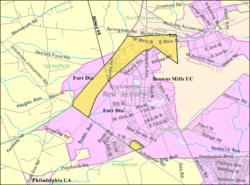 Census Bureau map of Wrightstown, New Jersey