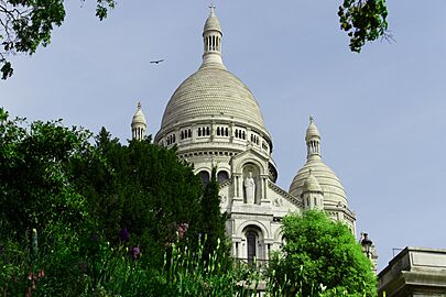 Close up view of of Sacre-Coeur Basilica