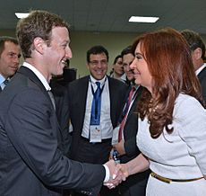 Cristina Kirchner and Mark Zuckerberg