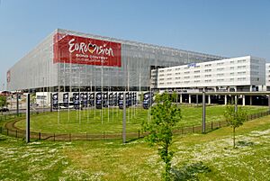 ESC-Arena in Duesseldorf-Stockum, von Sueden
