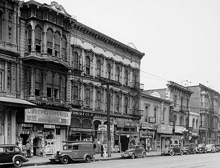 East side of Main Street south of Arcadia, Los Angeles. 1930s