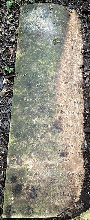 Family grave of Sir Frank Green (1st baronet) in Highgate Cemetery