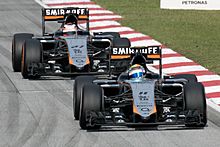Force India duo 2015 Malaysia Race