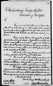 George Washington George Walton letter