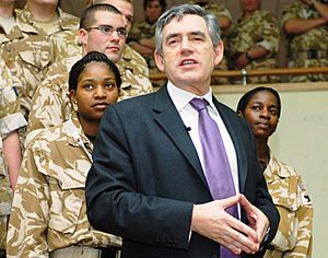 Gordon Brown troop visit