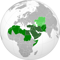 Greater Middle East (orthographic projection)