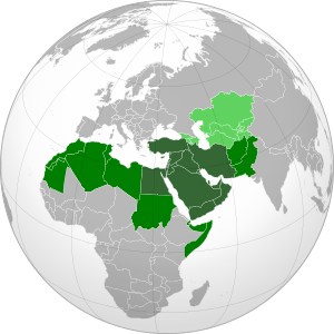 Greater Middle East (orthographic projection)