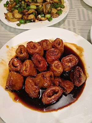 Homemade Braised Intestines in Brown Sauce