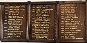 Honour Board Ironside SS, left panel