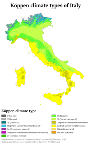 Italy Köppen