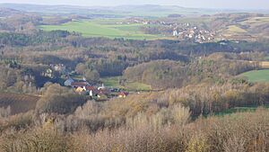 Jerzmanice-Zdrój seen from Wilcza Góra