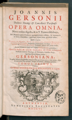 Joannis Gersonii Opera Omnia
