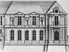 L'Architecture française (Marot) – Façade sur le quai de l'extrémité de la Galerie d'Apollon – Mauban 1944 Fig 16