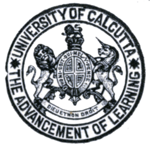Logo of Calcutta University - a diagram in The History of the Bengali Language