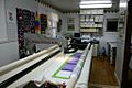 Longarm Quilting Machine with Quilt on frame