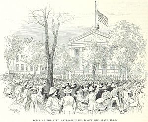 Lowering the State flag at New Orleans