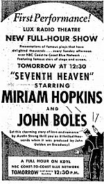 Lux Radio Theatre Seventh Heaven 1934