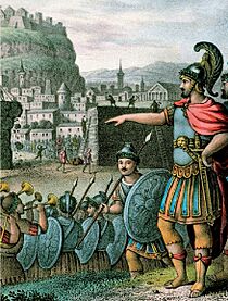 Lysander outside the walls of Athens 19th century lithograph