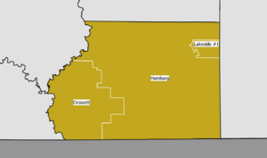 Map of Ashley County Public School Districts