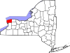 State map highlighting Niagara County